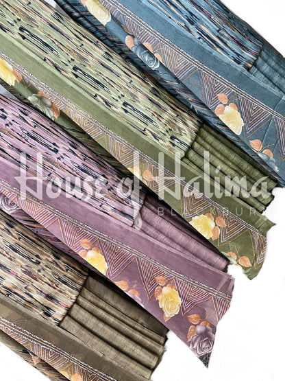 French crepe print 3pcs
