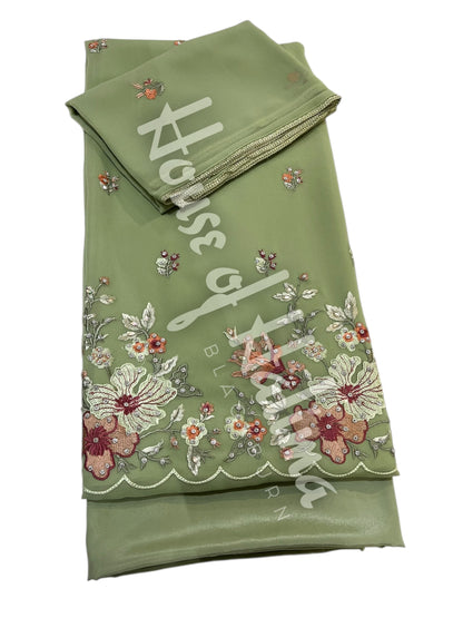 Embroidered georgettes 4pcs (9967)