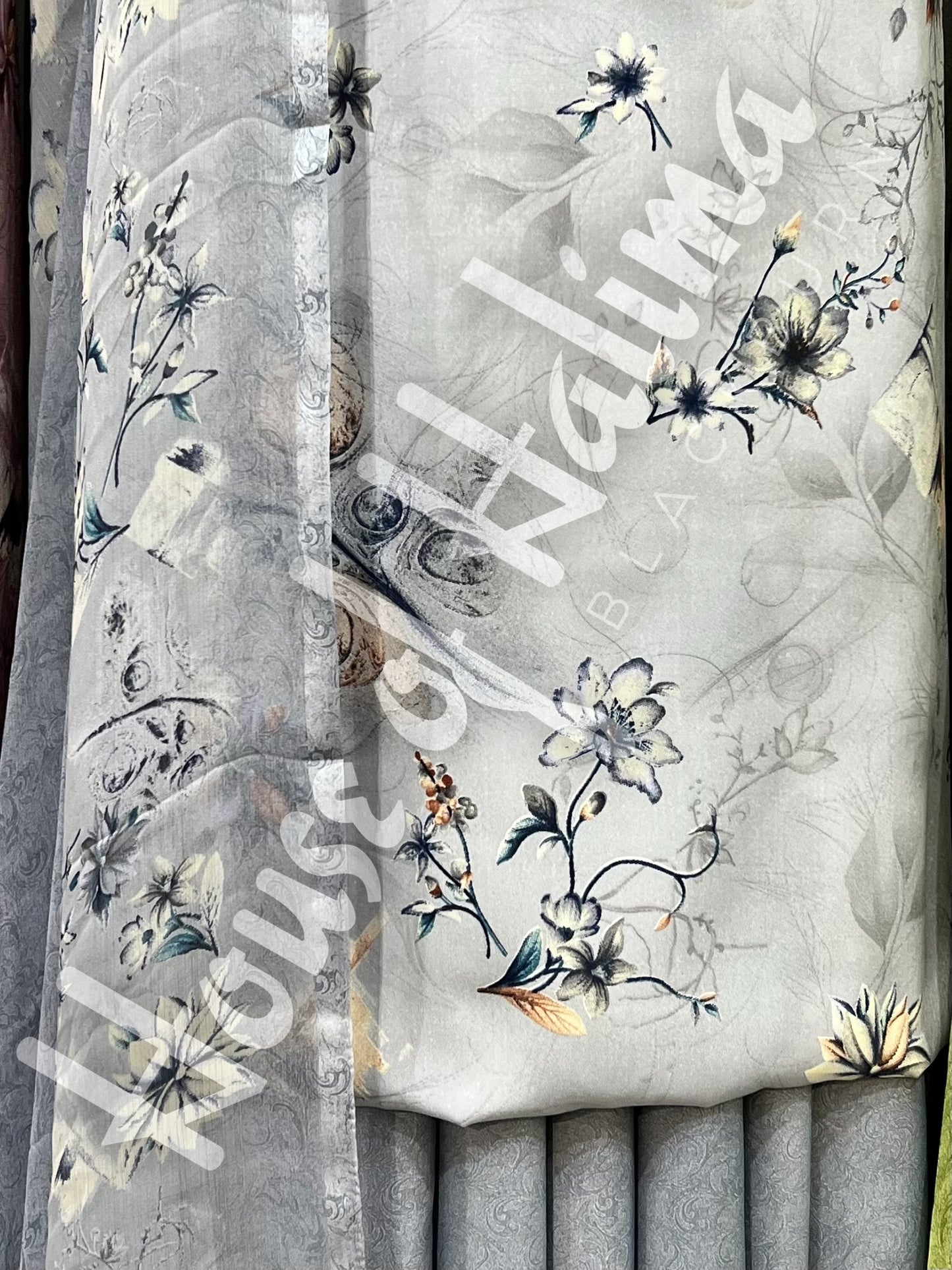 French crepe print 3pcs