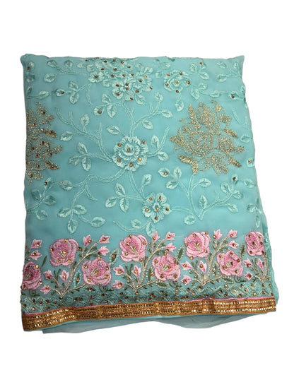 Embroidered georgettes 4pcs