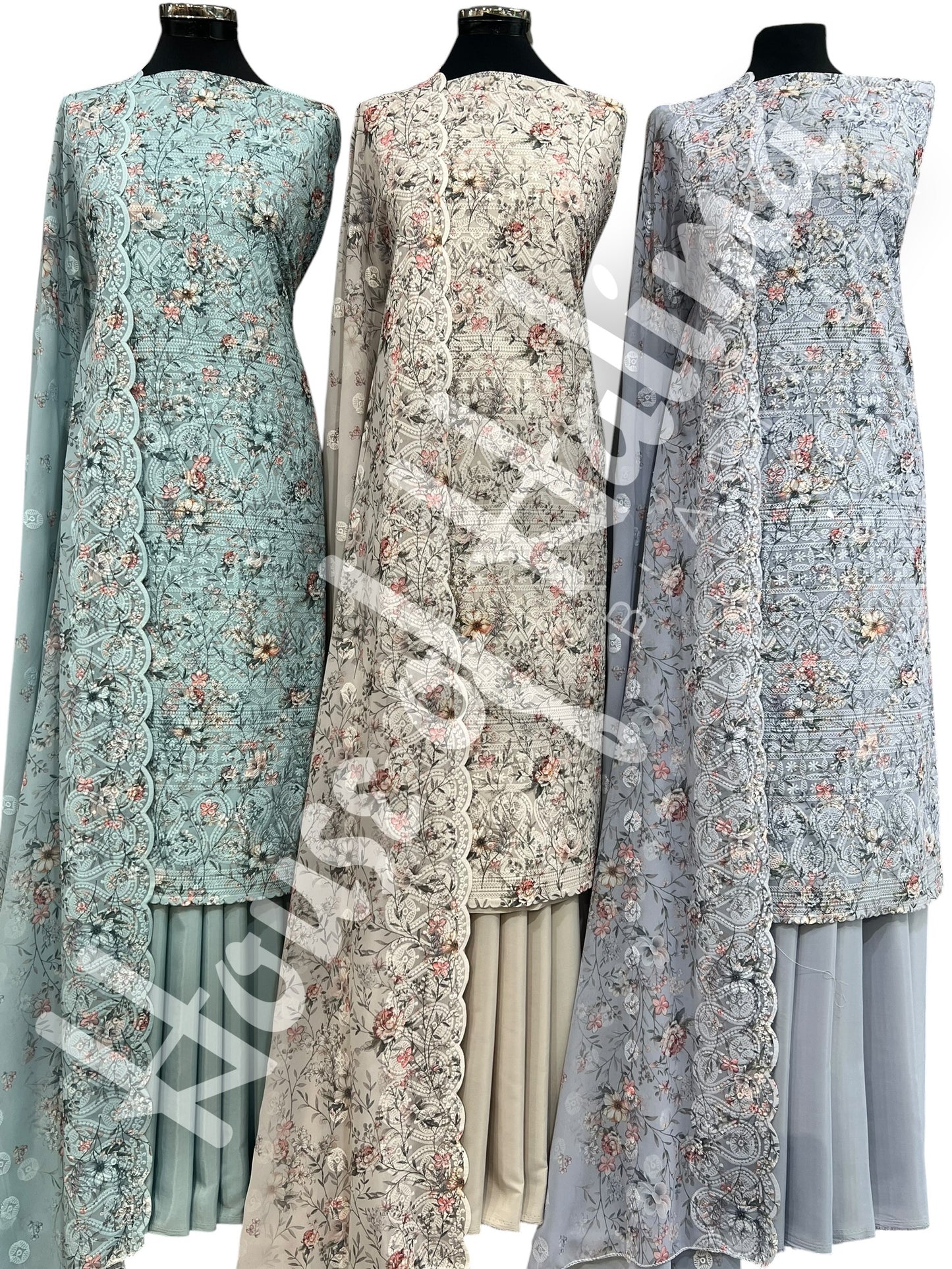 Digital print georgettes 4pcs