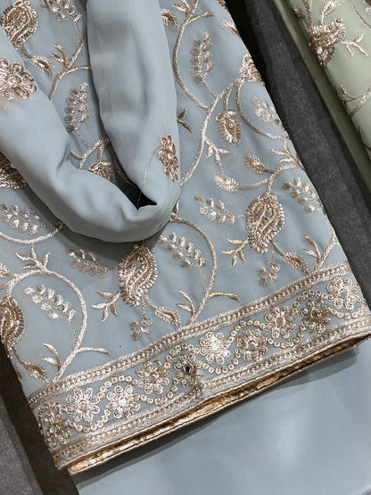 Embroidered georgettes 4pcs