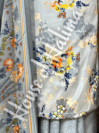 French crepe print 3pcs