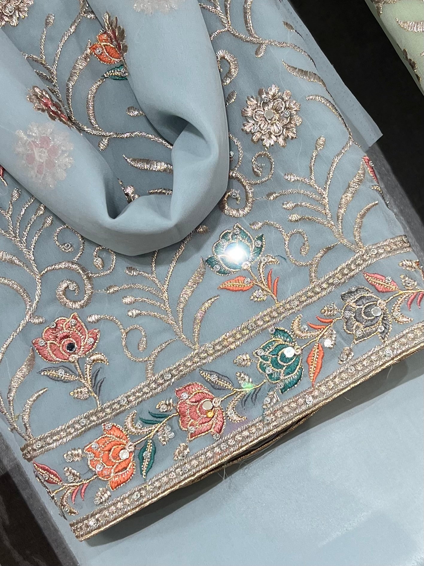 Embroidered georgettes 4pcs