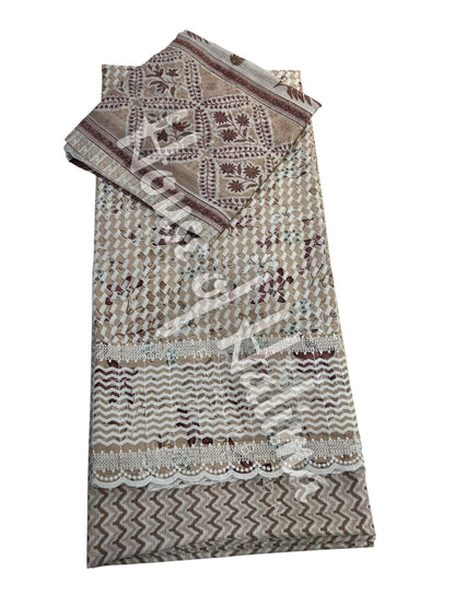 Embroidered cotton lawn 3pcs