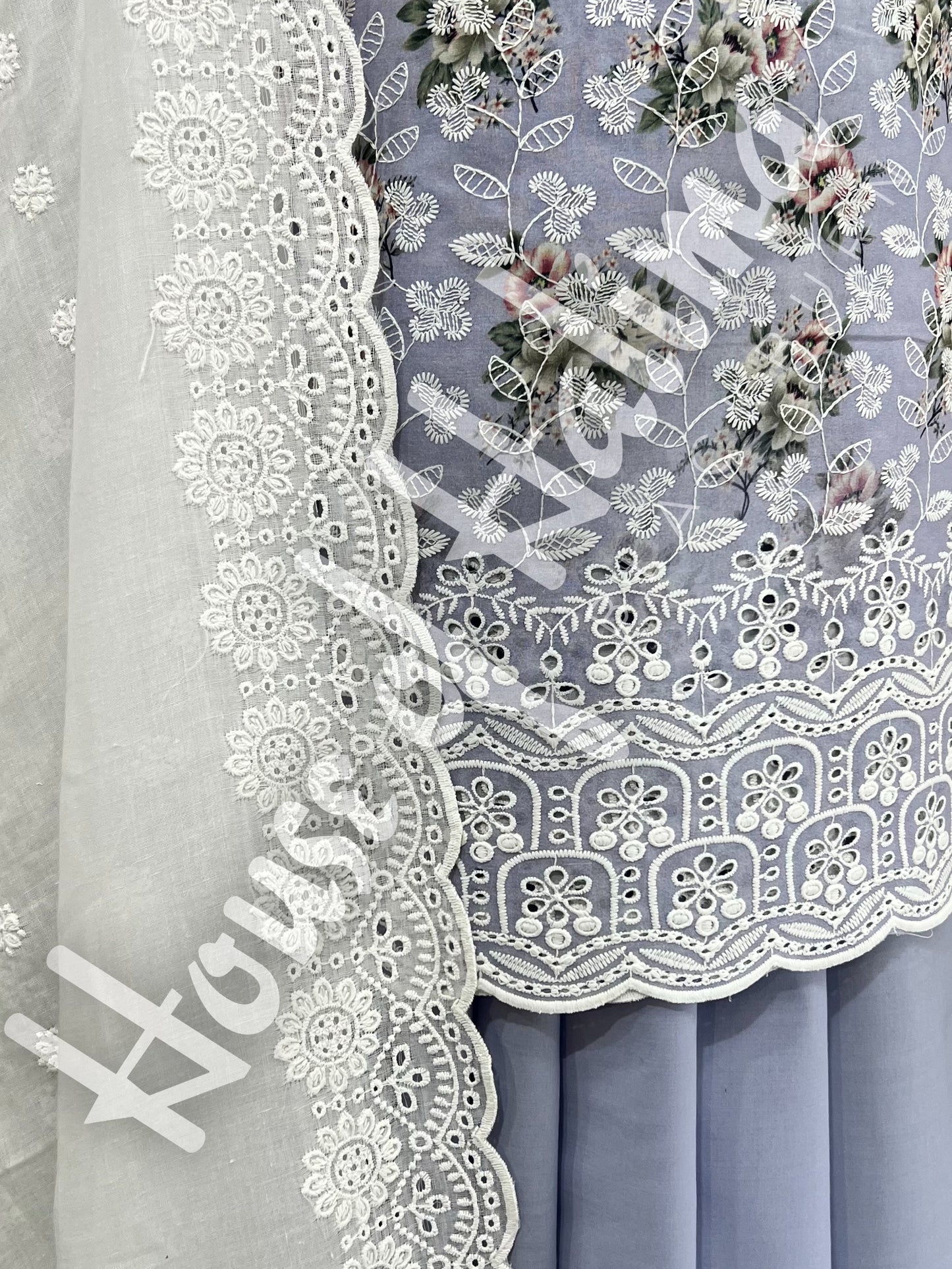 Chikankari cottons 3pcs