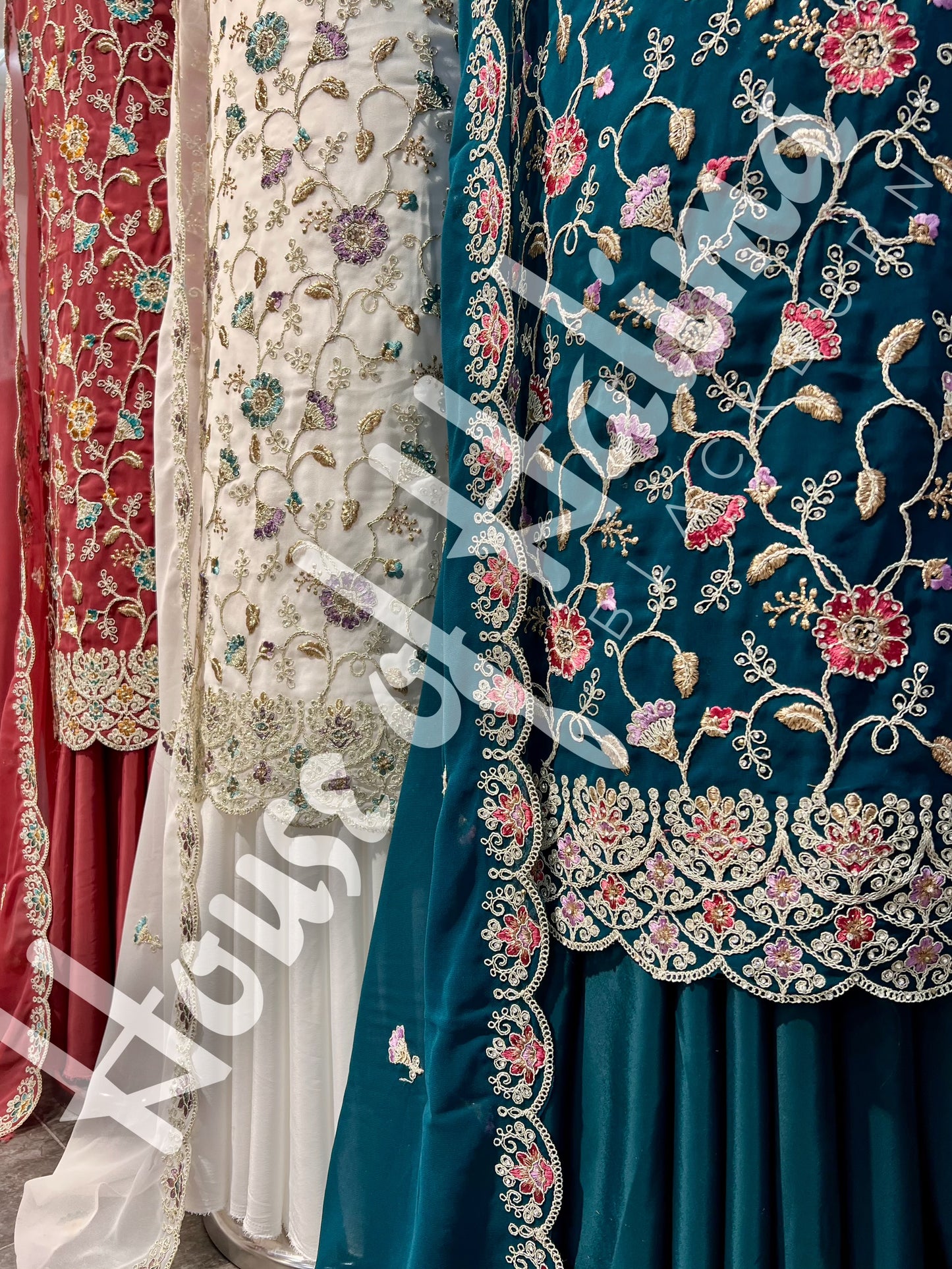 Partywear georgettes 4pcs