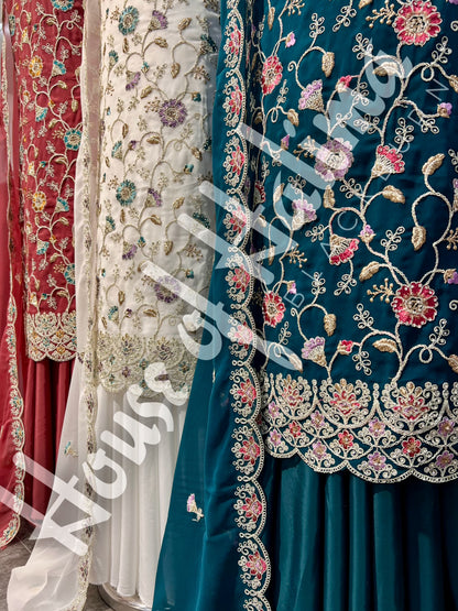 Partywear georgettes 4pcs