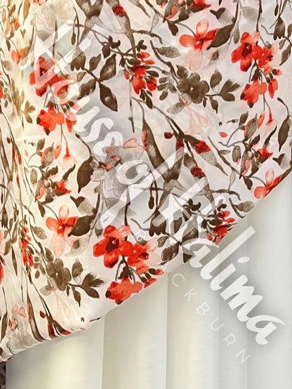 Silky satin print 2pcs