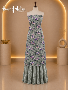 Crush velvet print 2 pieces