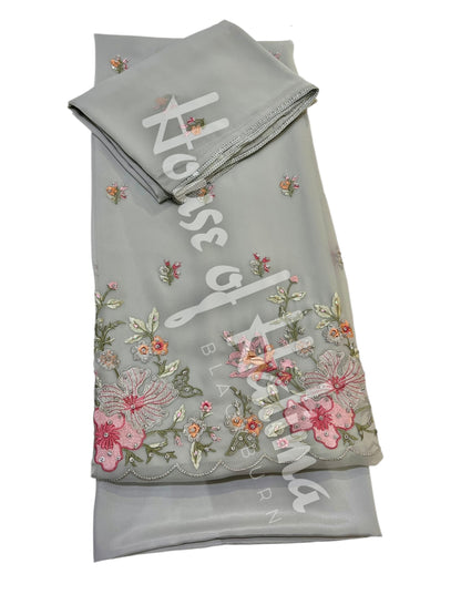 Embroidered georgettes 4pcs (9967)