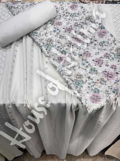 Chikankari pastel alpines 3pcs (D.123)