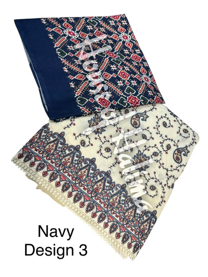 Kashmiri style cotton 3pcs