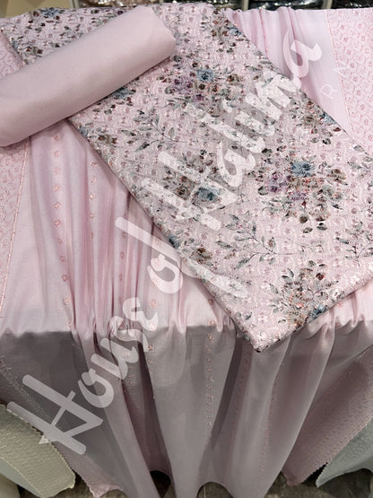 Chikankari pastel alpines 3pcs (D.106)
