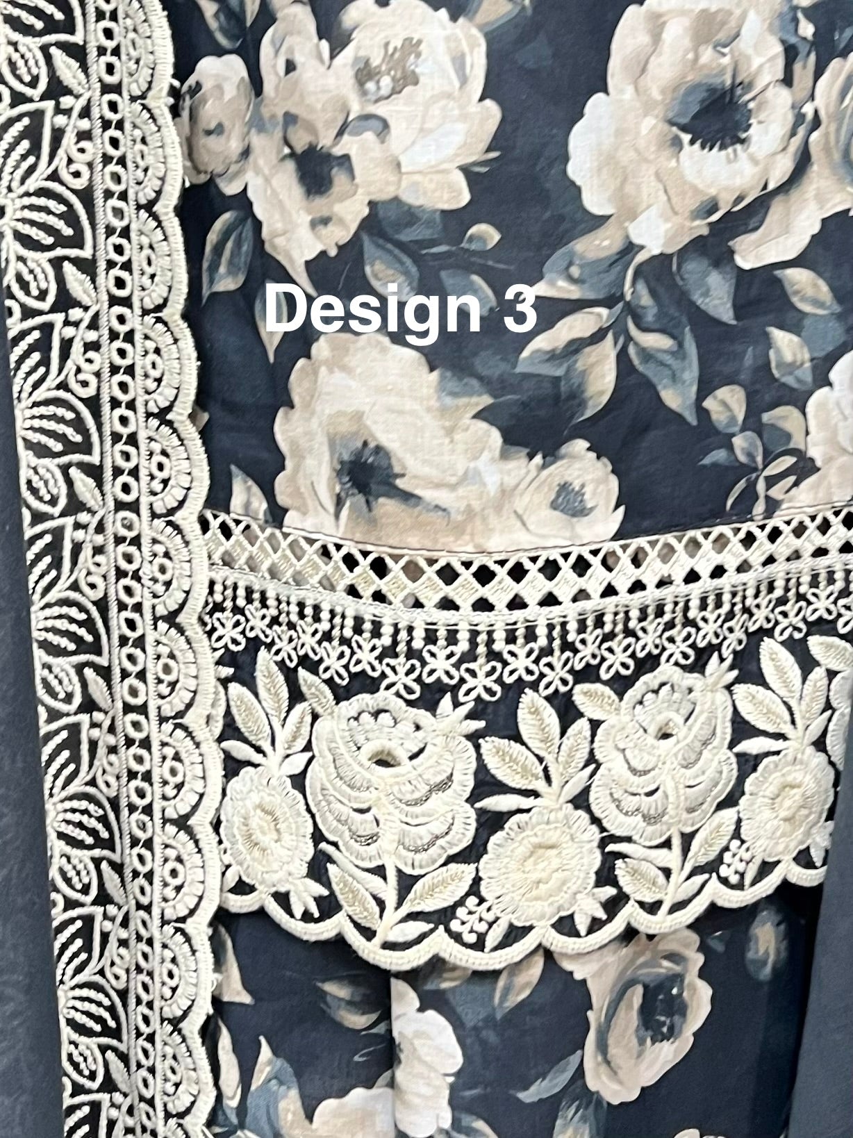 Full print embroidered cottons 3pcs