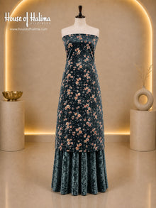 Crush velvet print 2 pieces