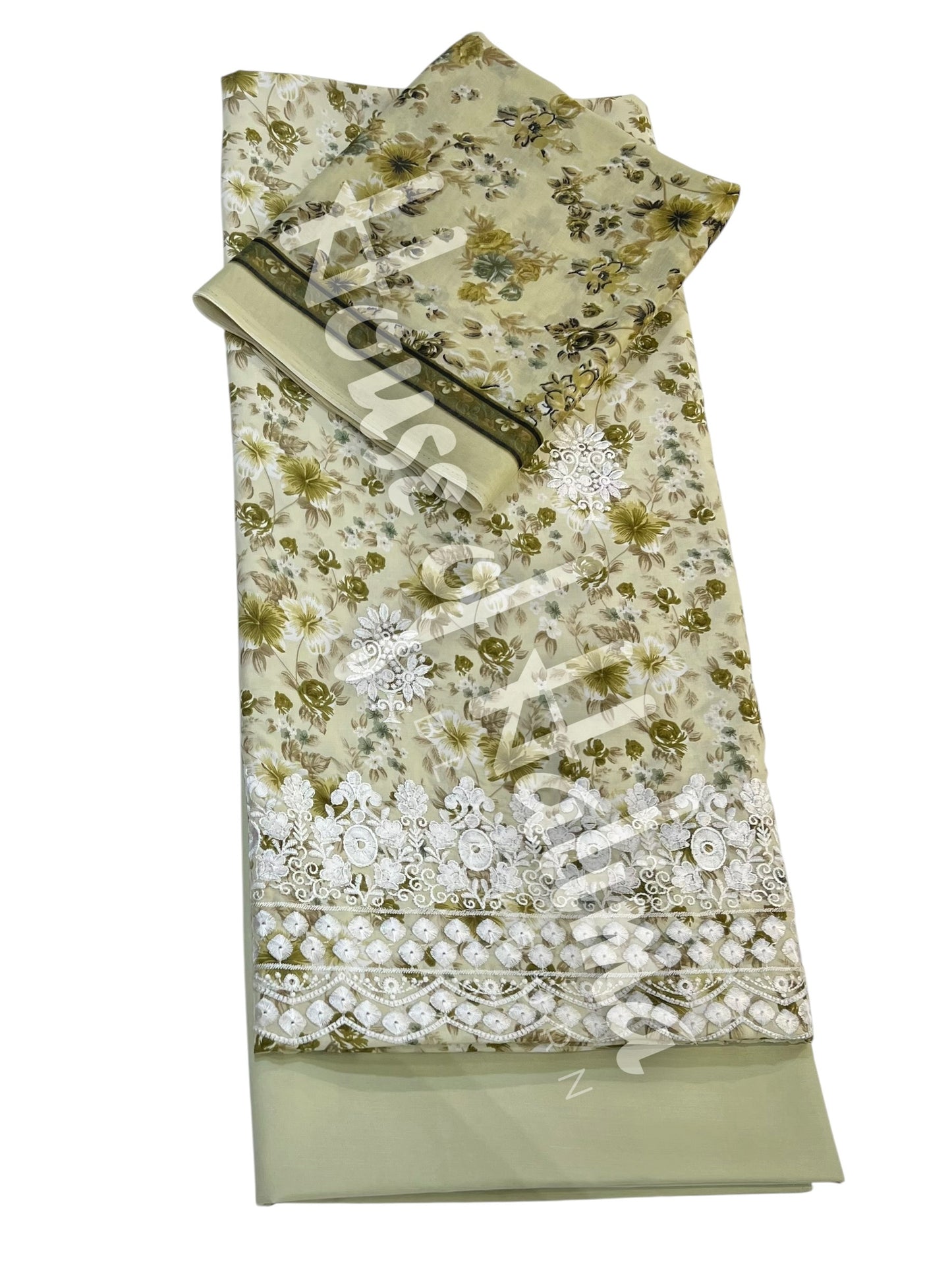 Embroidered cotton lawn 3pcs