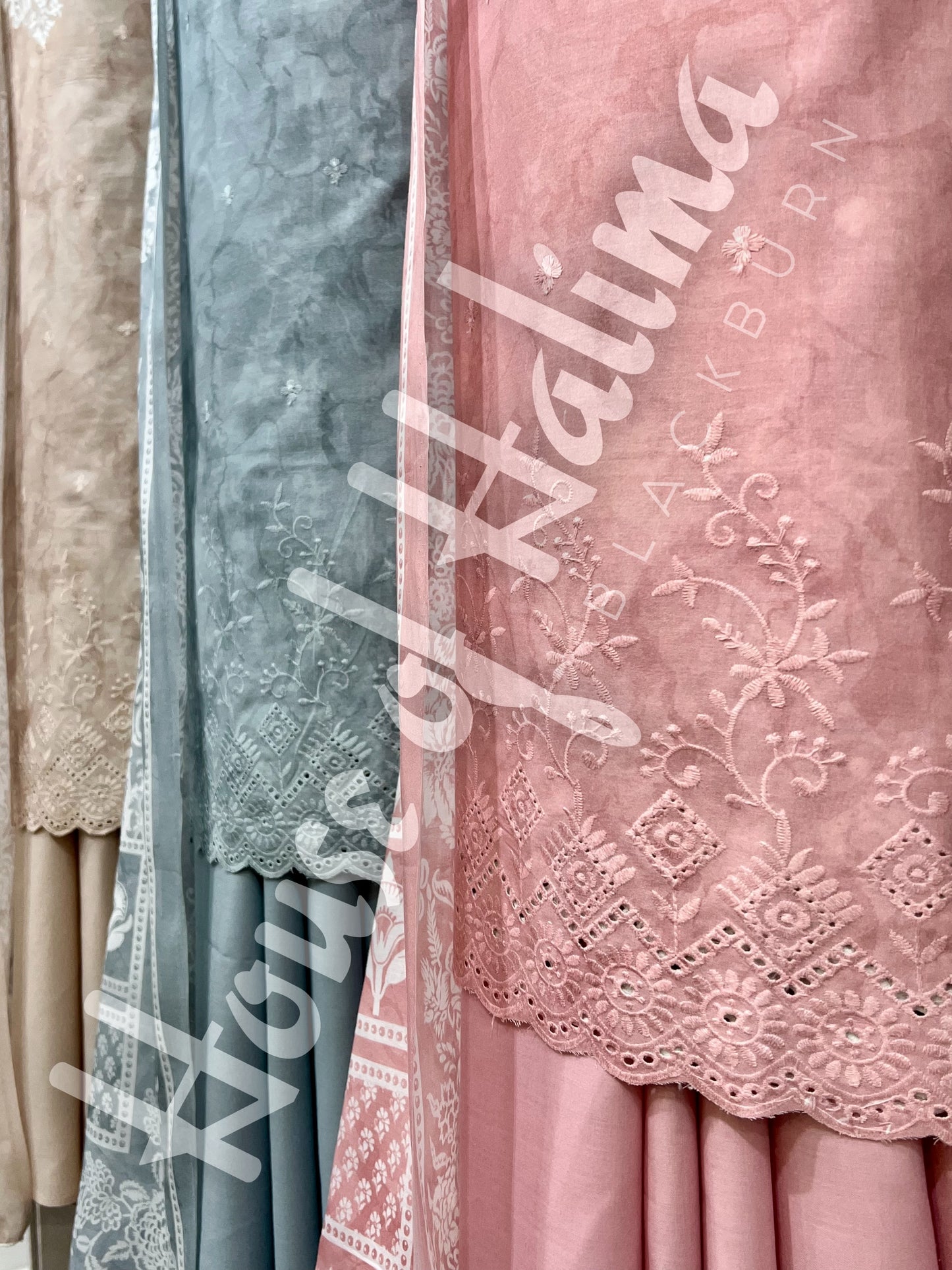 Embroidered cotton 3pcs