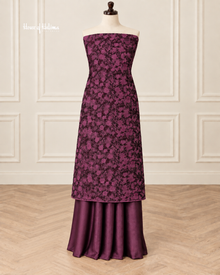 Velvet Plachi 2 Piece Suit with Silky Satin Trouser