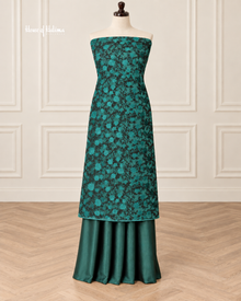 Velvet Plachi 2 Piece Suit with Silky Satin Trouser