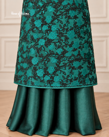 Velvet Plachi 2 Piece Suit with Silky Satin Trouser