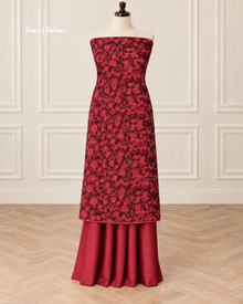 Velvet Plachi 2 Piece Suit with Silky Satin Trouser