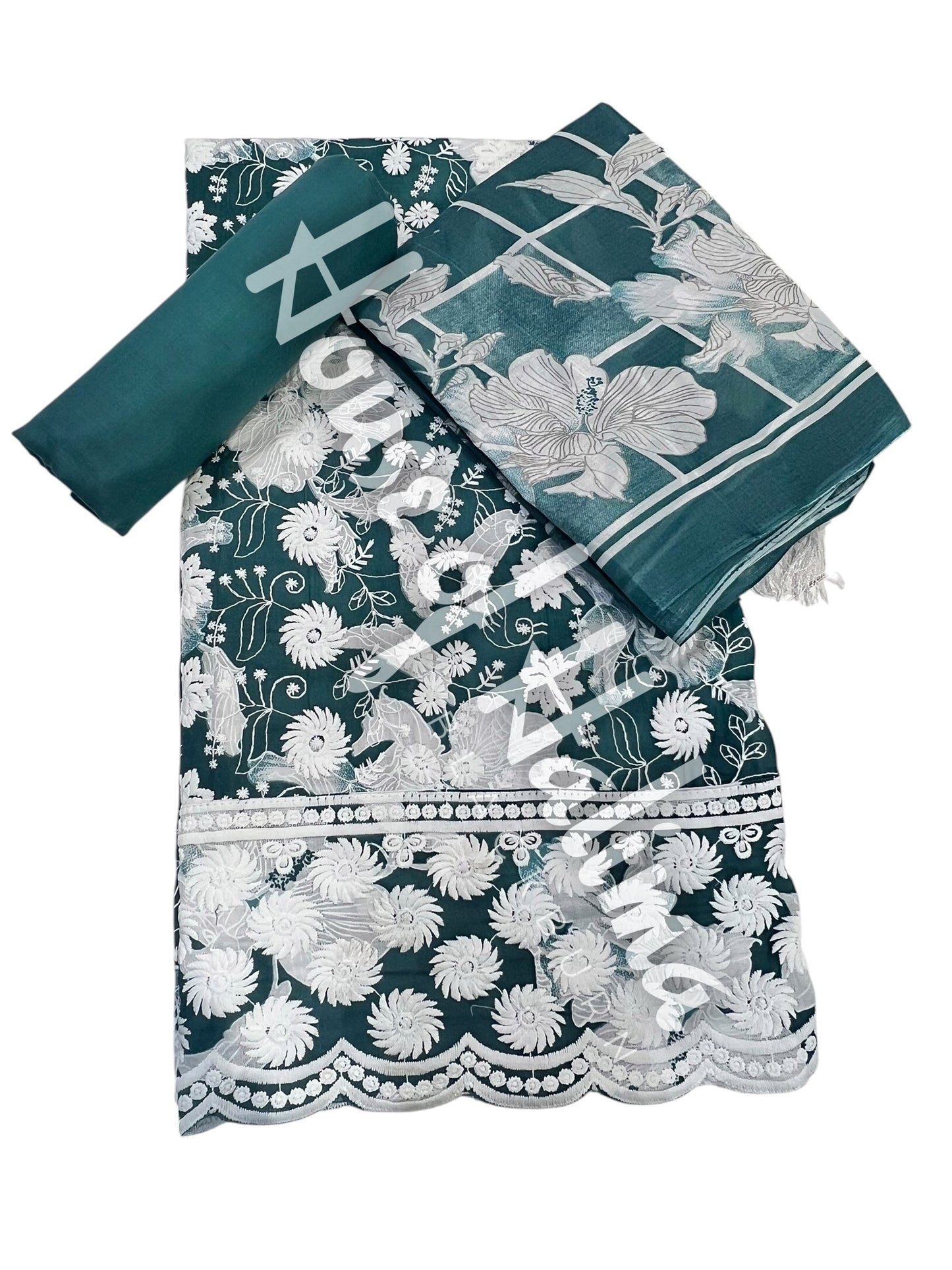 Embroidered cotton 3pcs