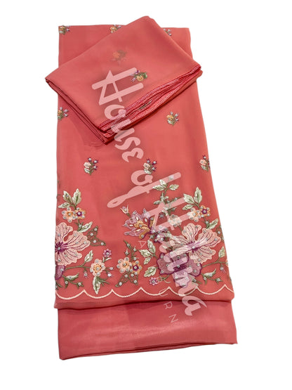 Embroidered georgettes 4pcs (9967)