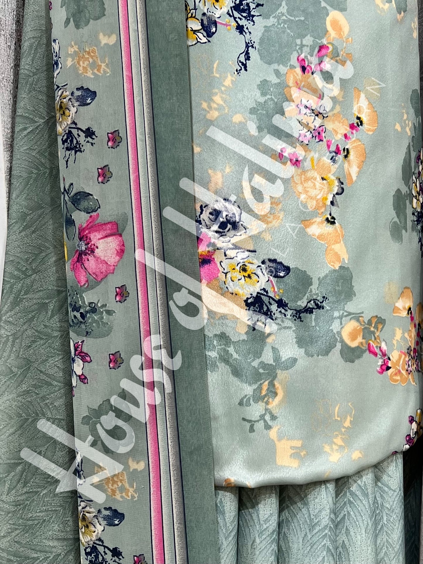 French crepe print 3pcs