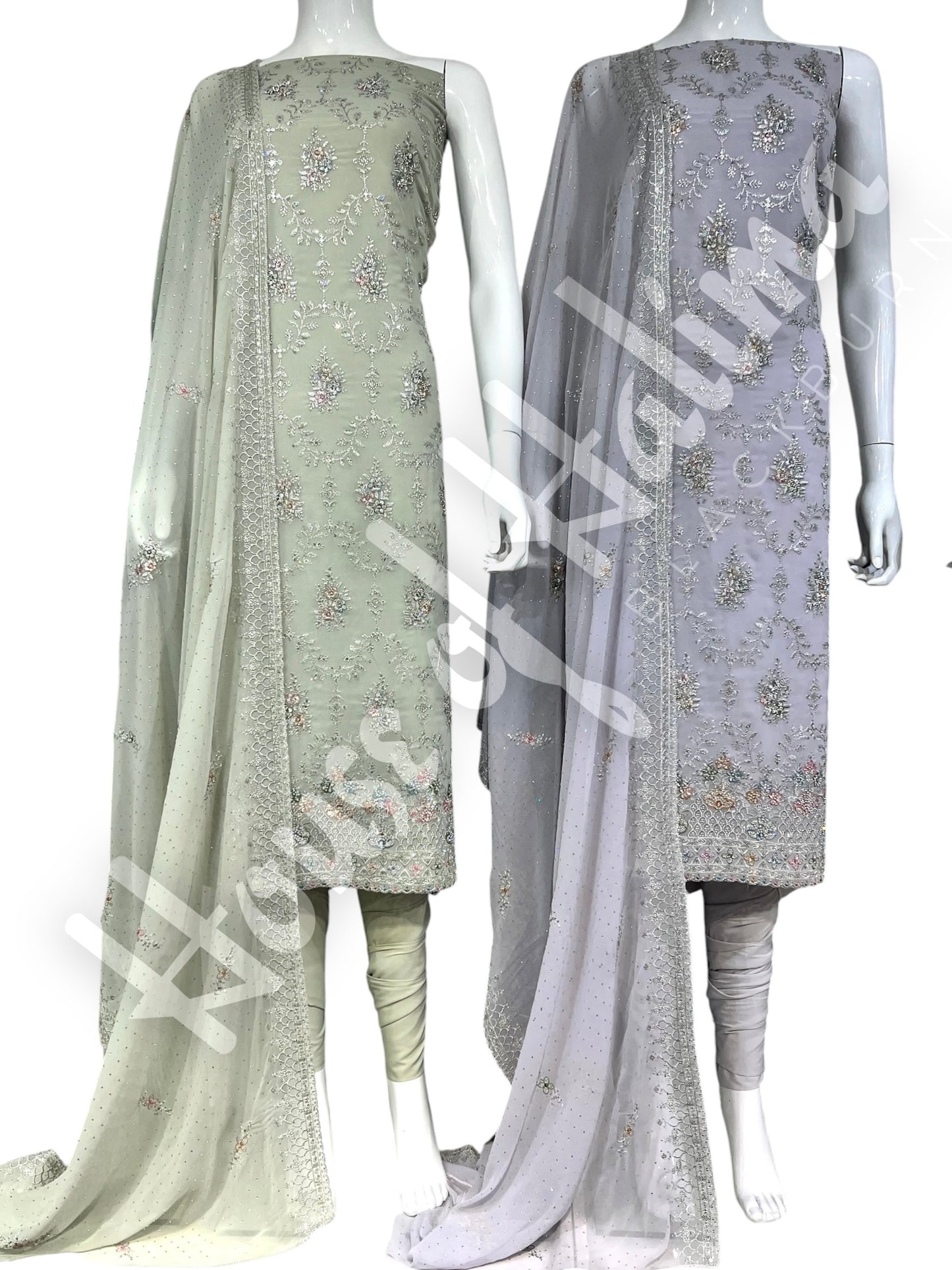 Partywear georgettes 4pcs