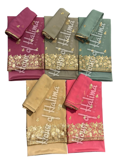 Embroidered georgettes 4pcs (5405)