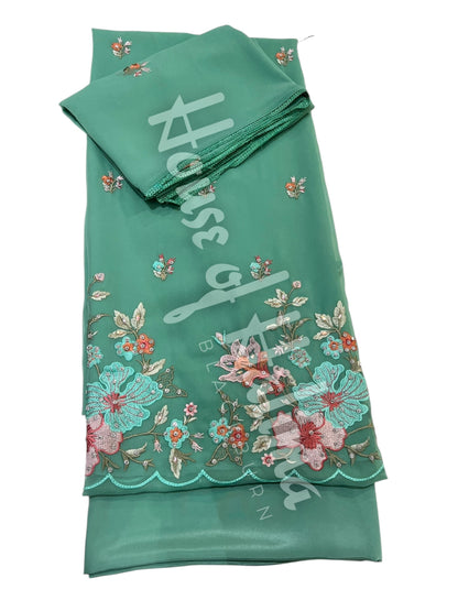 Embroidered georgettes 4pcs (9967)