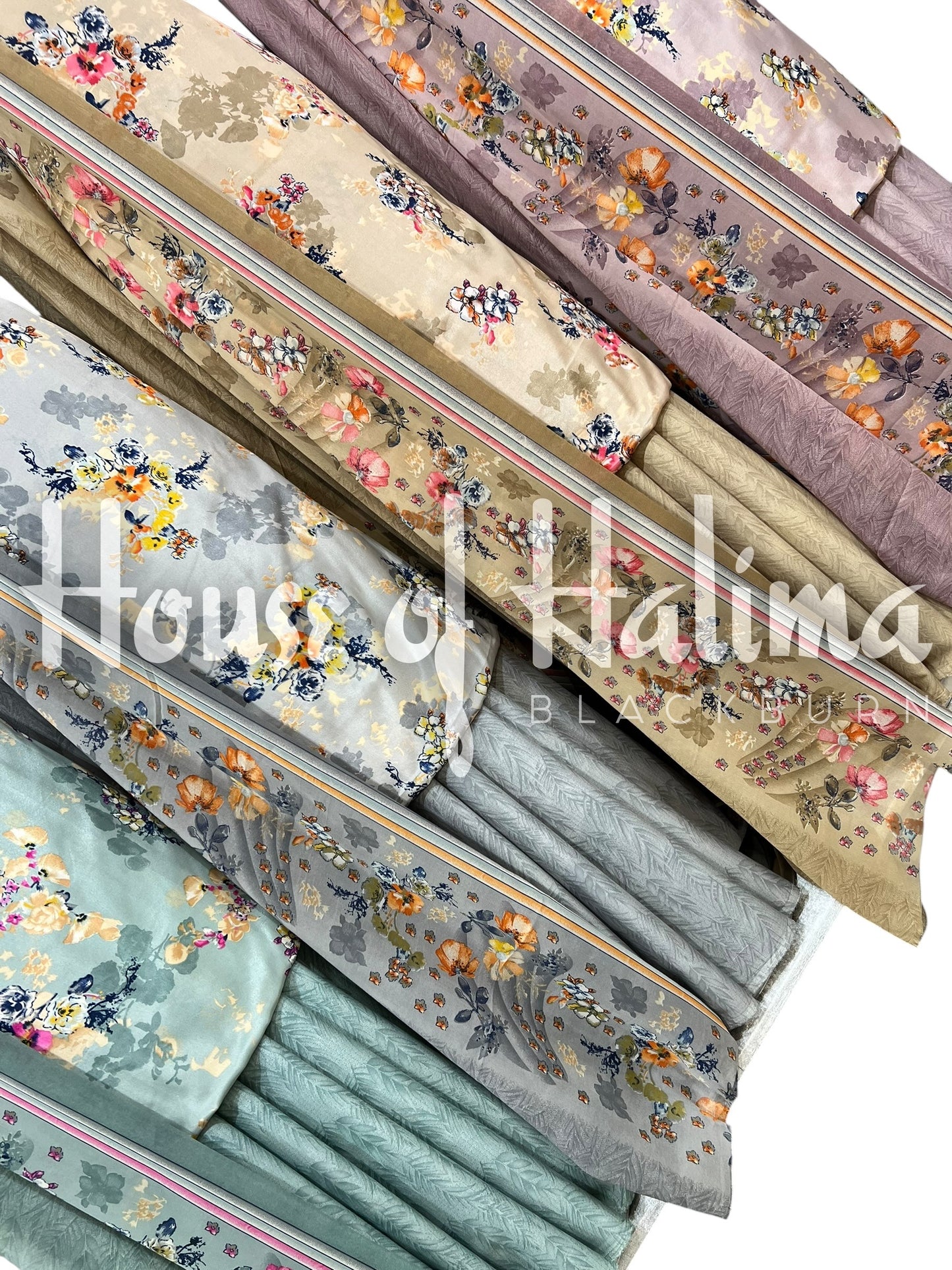 French crepe print 3pcs