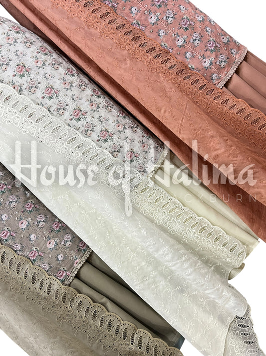 Embroidered cottons 3pcs