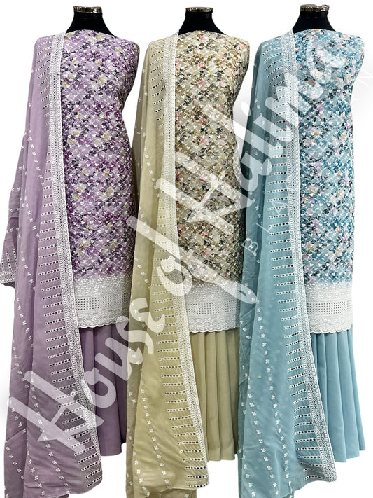 Embroidered cottons 3pcs
