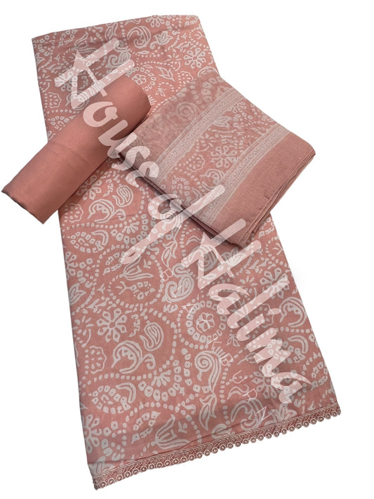 Printed cotton lawn 3pcs