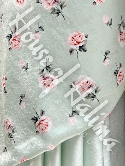 Armani touch satin print 2pcs