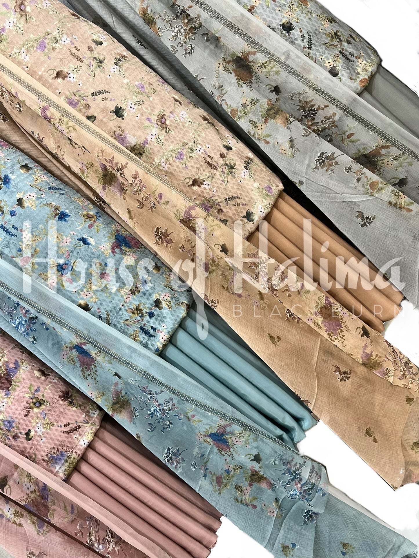 French crepe print 3pcs