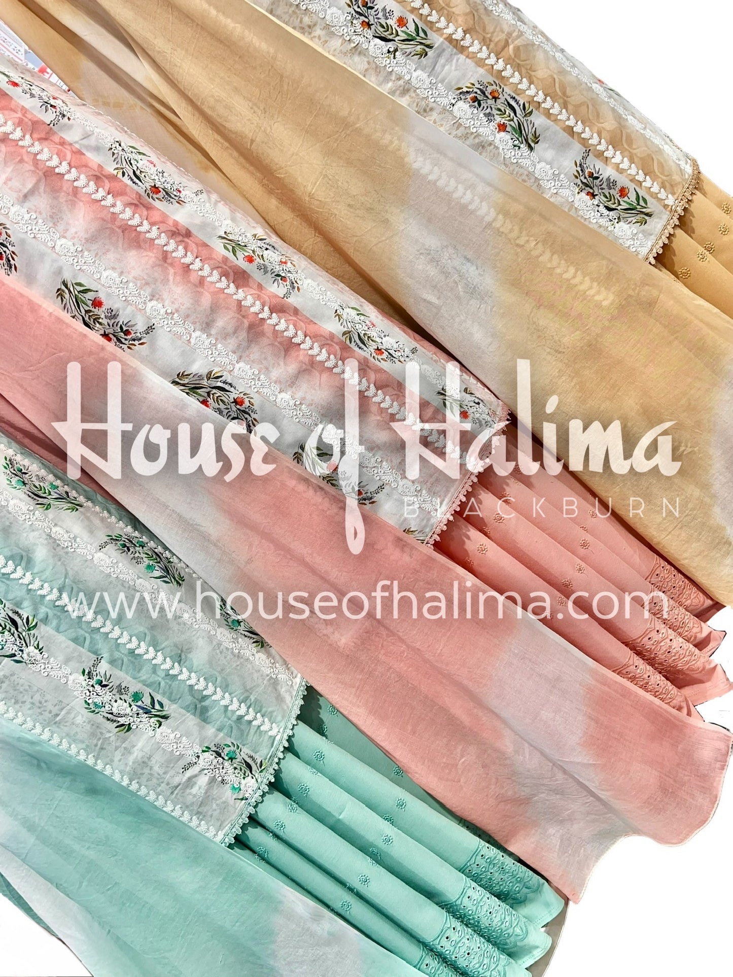 Embroidered cottons 3pcs