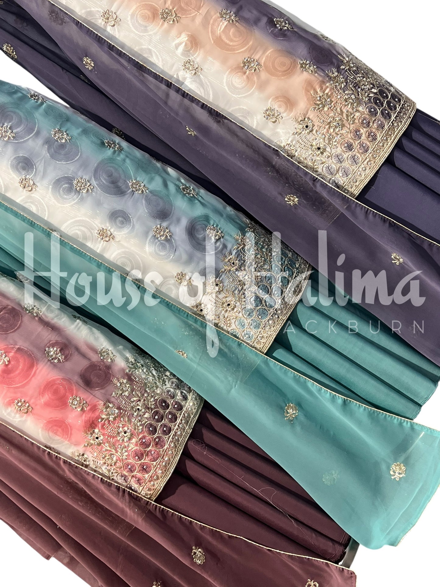 Embroidered broshia 4pcs