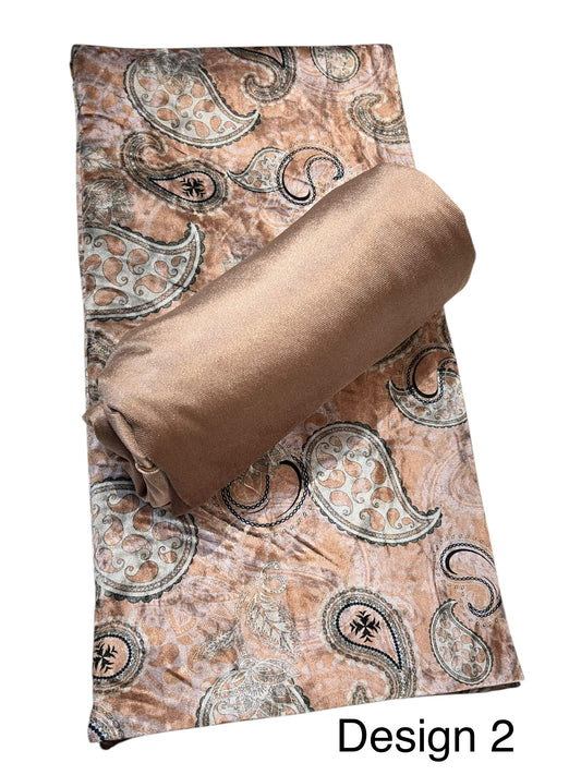 Digital print velvets 2pcs