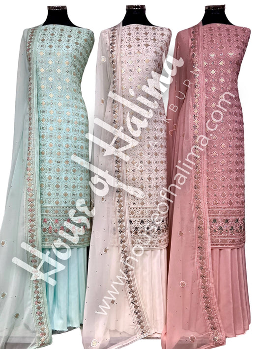 Embroidered georgettes (4pcs)
