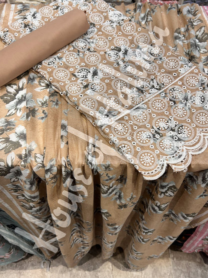 Embroidered cotton 3pcs