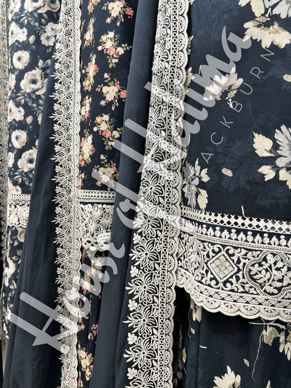 Full print embroidered cottons 3pcs