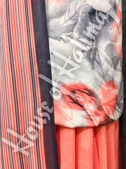 Premium quality french crepe print 3pcs