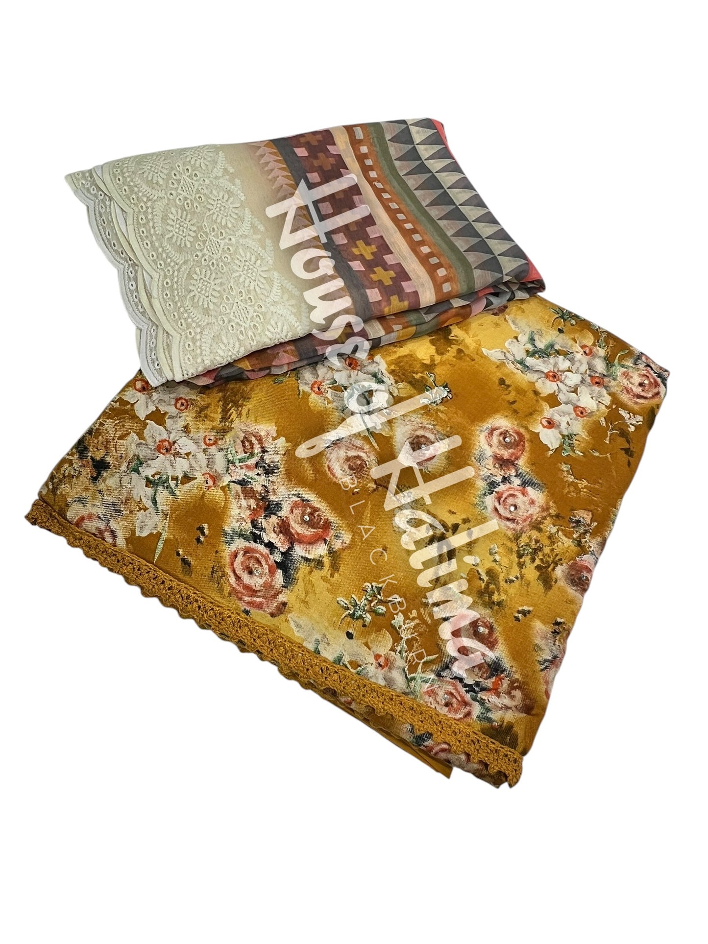 Floral viscose 3pcs
