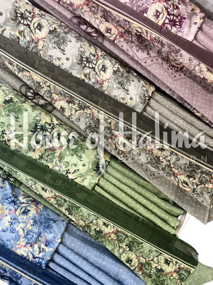 French crepe print 3pcs