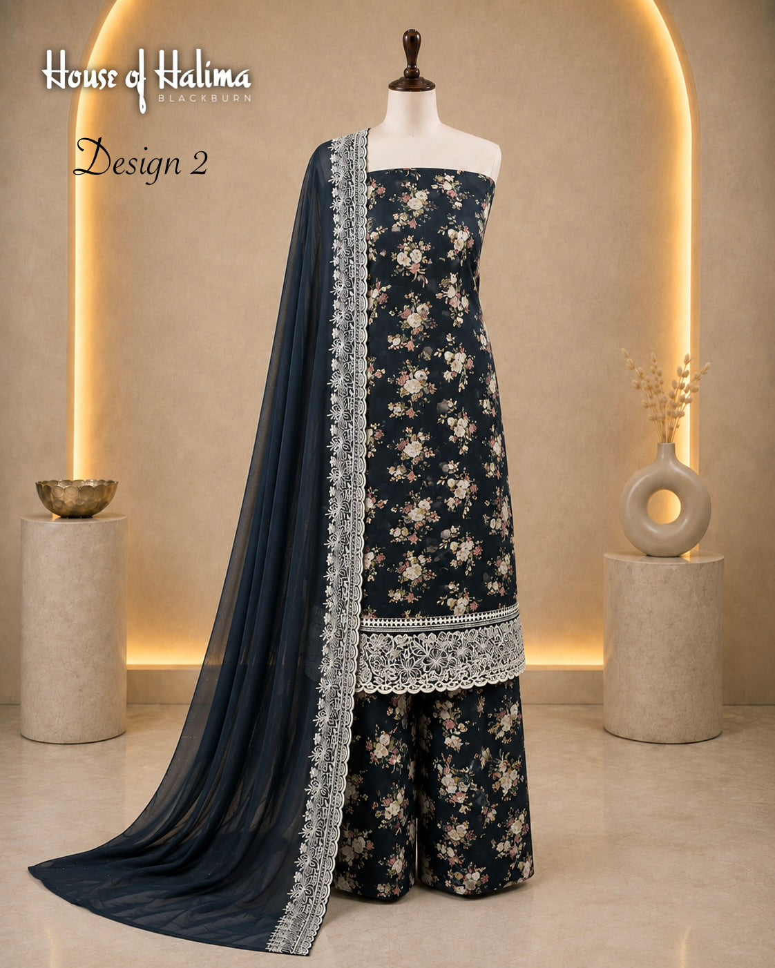 Embroidered cottons (full print) 3pcs