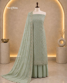 Embellished Georgette 4 Piece Asian Occasionwear Suit