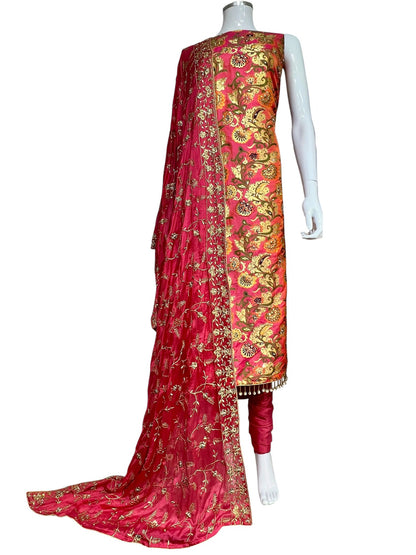 Partywear embellished banarsi 3pcs